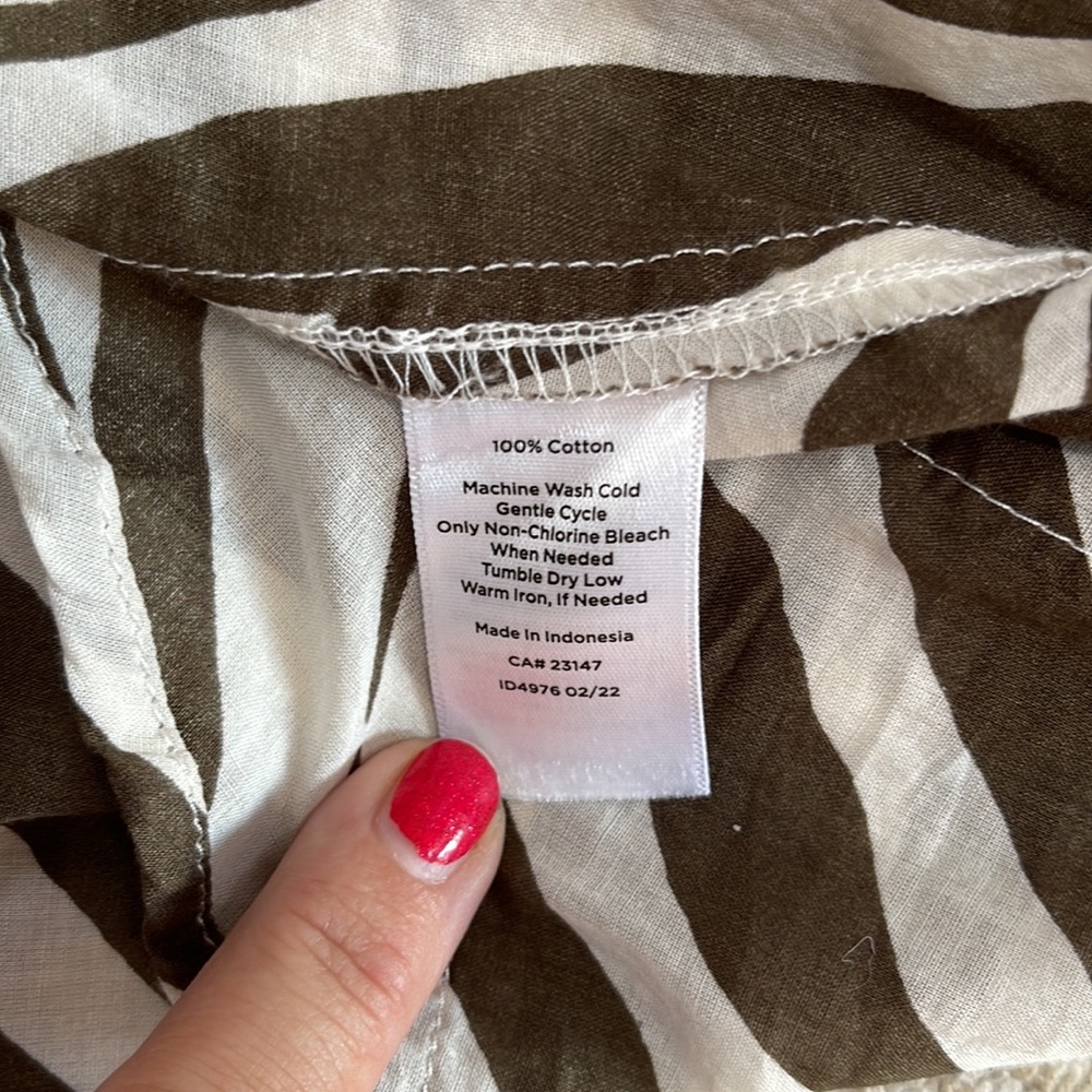 Nwt Talbots Zebra Tiger Print Button Up - Sp - image 5